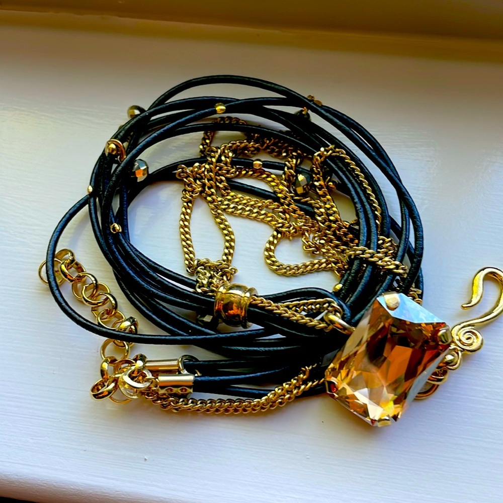 Leather wrap bracelet